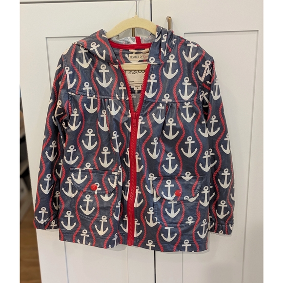 Hatley Other - Hatley Anchor Print Kids Raincoat - Blue and Red